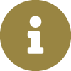 Golden circle with lowercase I in the middle