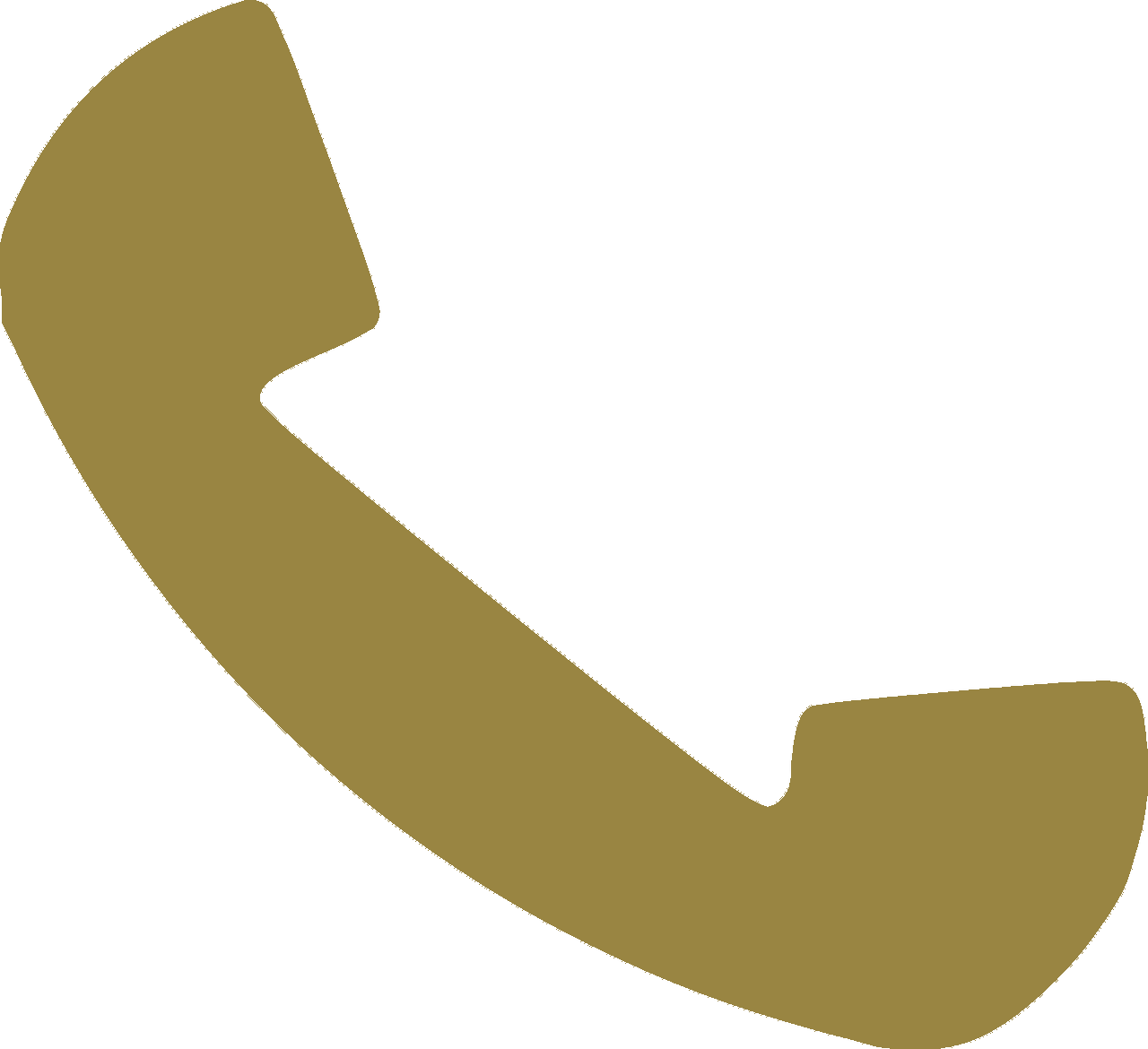 Gold telephone receiver