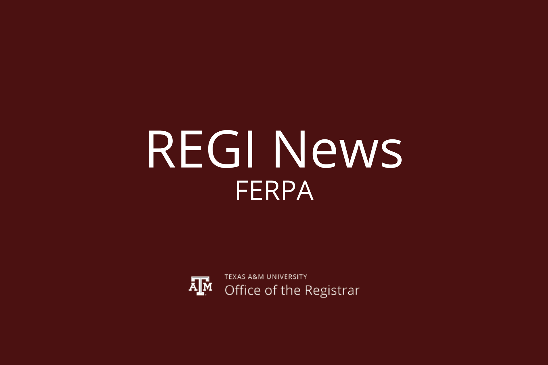 FERPA Notification for Faculty and Staff - 2024