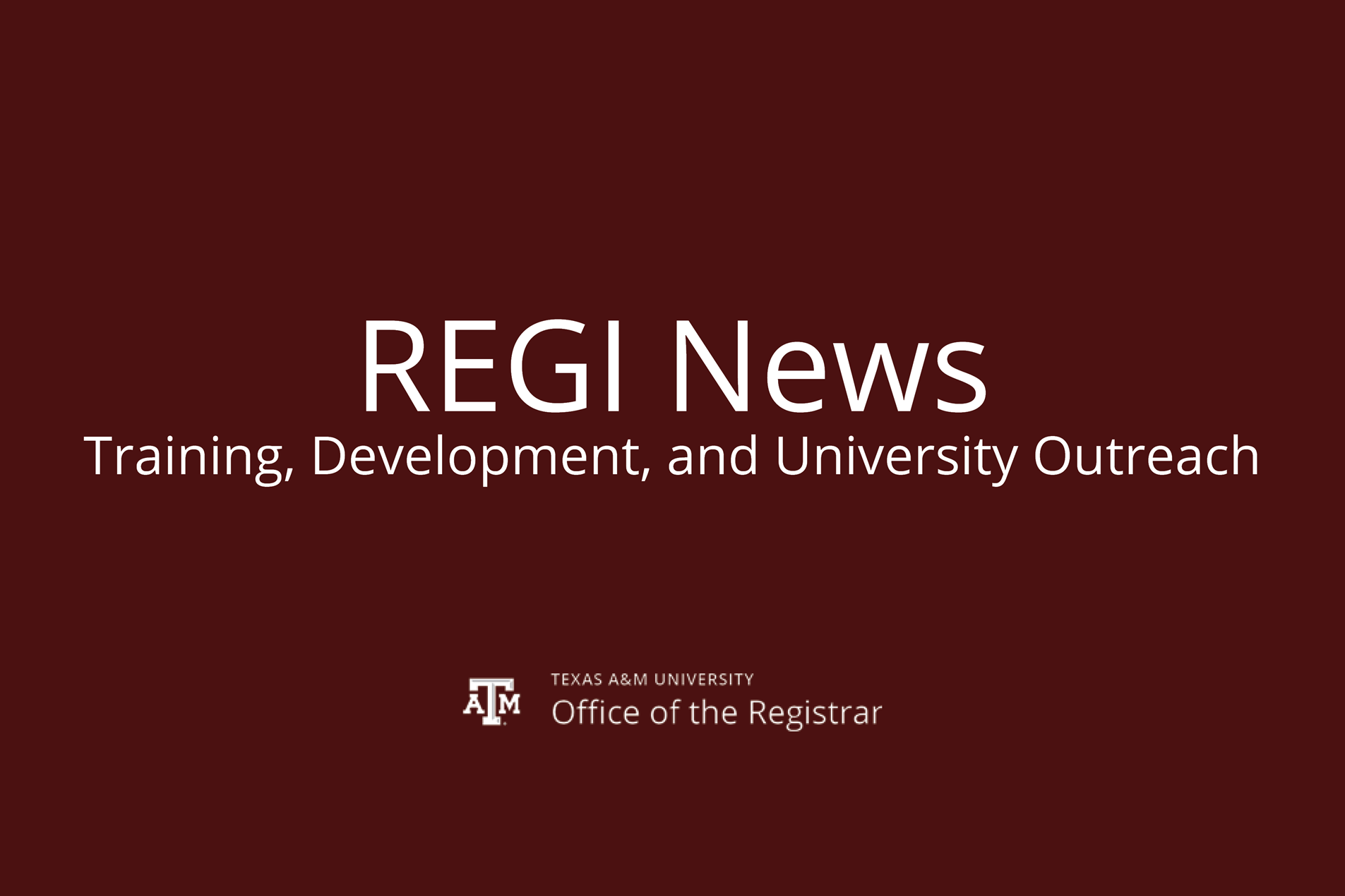 Registration for 2025 Registrar 102 (REGI 102) is now open