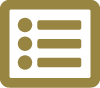 Gold icon of lists