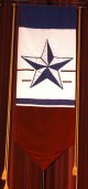 Bush School of Government gonfalon with white and navy star
